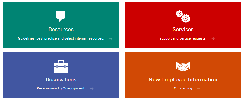 ServiceNow home screen
